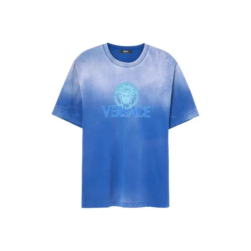 VERSACE Medusa Logo Gradient Printed Crewneck T Shirt