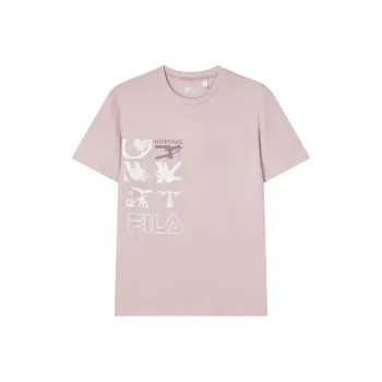 FILA T Shirt Men's Light Purple Red
