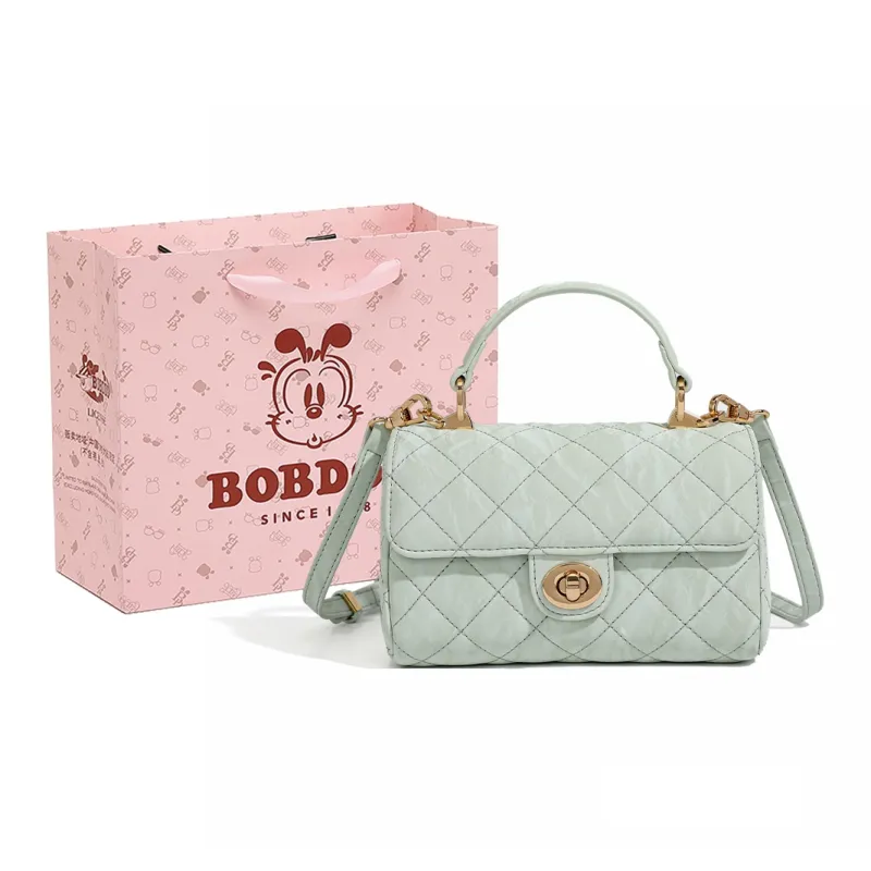 BOBDOG PU Chain Crossbody Bags Small Size Women's Ecru/Pink/Light Green-7
