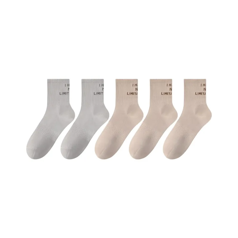 PLANDOO Mid Calf Socks Unisex 5 Pack-19