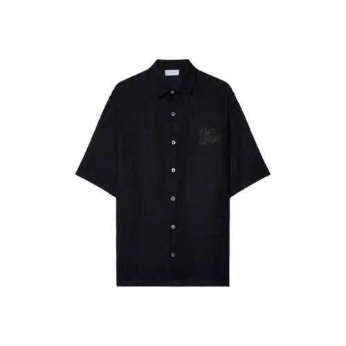 OFF WHITE Logo appliqué Bowling Shirt
