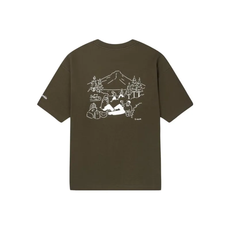 Columbia X Long Field Male Co-titled Series T-Shirts Unisex Olive Green-0