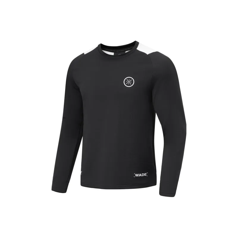 LiNing T-Shirt Men's Black Heather Gray River Stone Gray-0