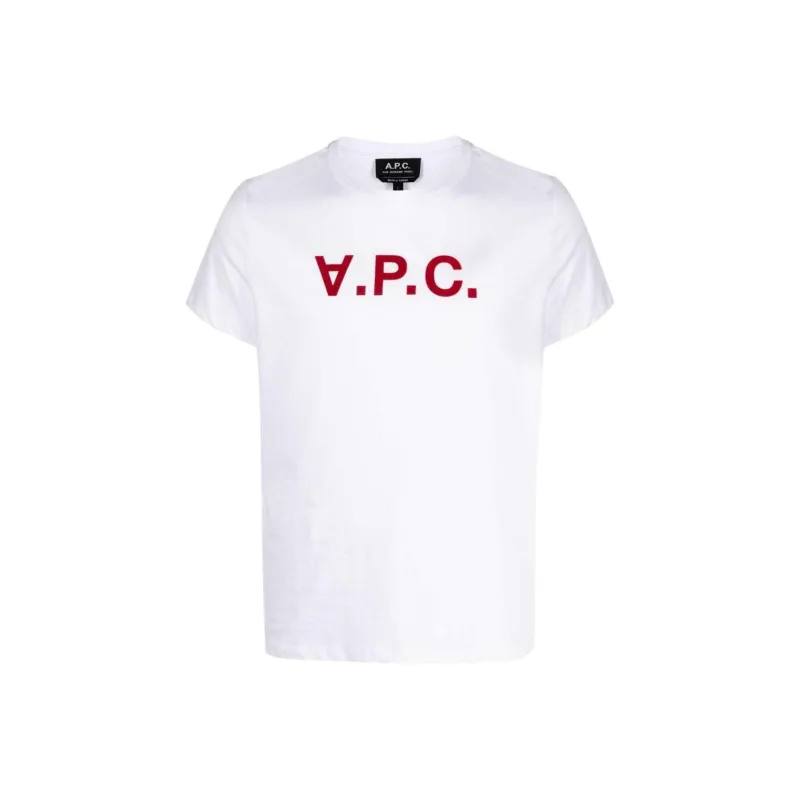 A.P.C Vpc Logo Flocked T Shirt-0
