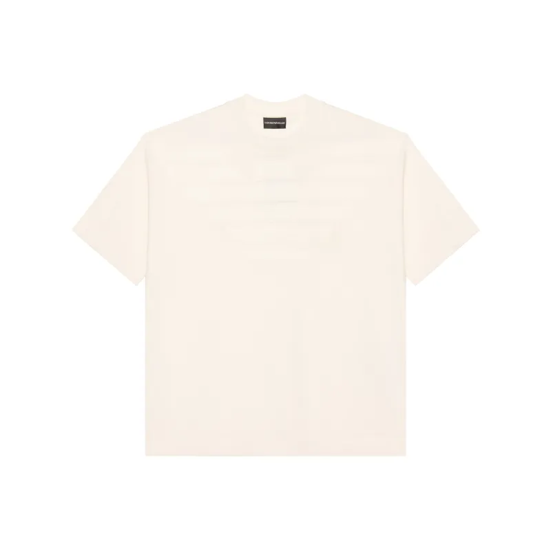 EMPORIO ARMANI Logo embossed Cotton T shirt-0