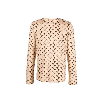 Marine Serre Crescent Moon print Long sleeve Top