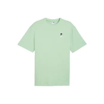 PUMA DOWNTOWN 180 LOGO TEE T Shirt Unisex Light Green