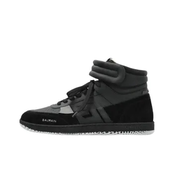 BALMAIN Swan Low Top Skateboard Shoes Men's Black
