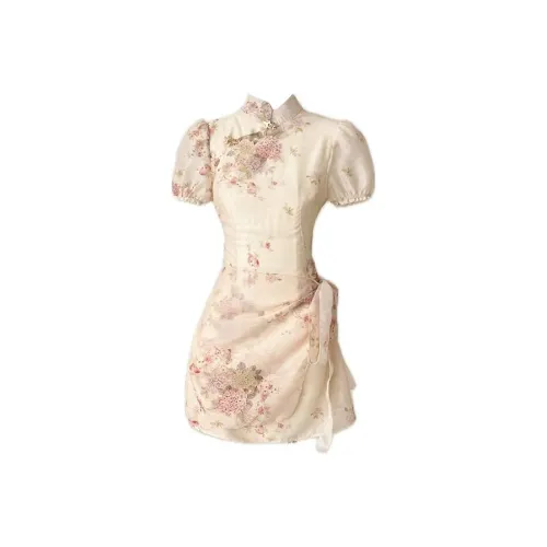 COVT Short Sleeved Dresses Women's Apricot Pink