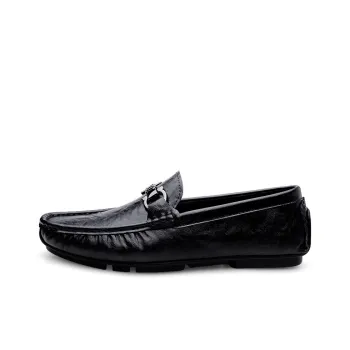 Bull charm Men's Casual Shoes Men Low Top Black/Dark Brown