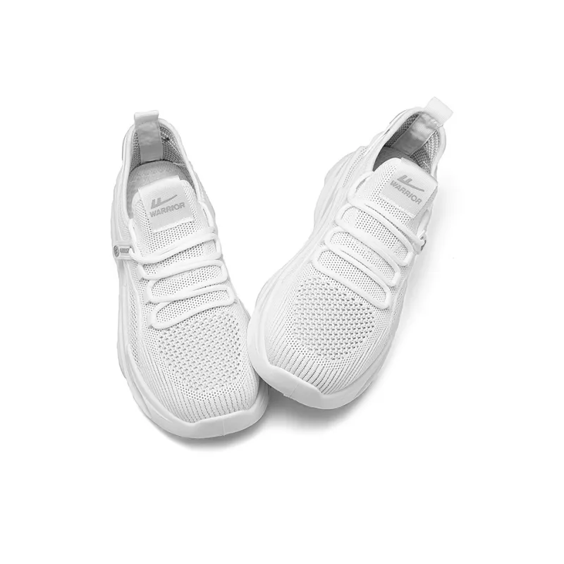 Warrior Anti Slip And Wear Resistant Breathable Low Top Casual Running Shoes Men's White-2