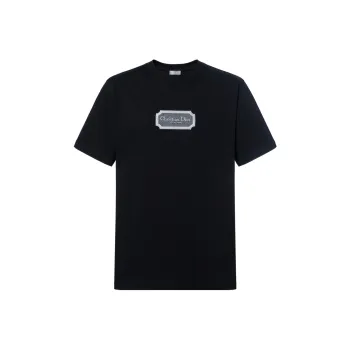 DIOR Logo Patch Round Neck T Shirt