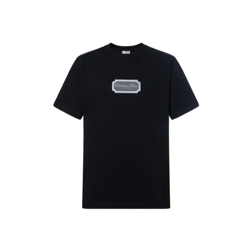 DIOR Logo Patch Round Neck T Shirt