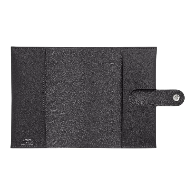 HERMES R.M.S Evercolor Leather Passport Holder Men's Slate Gray-1