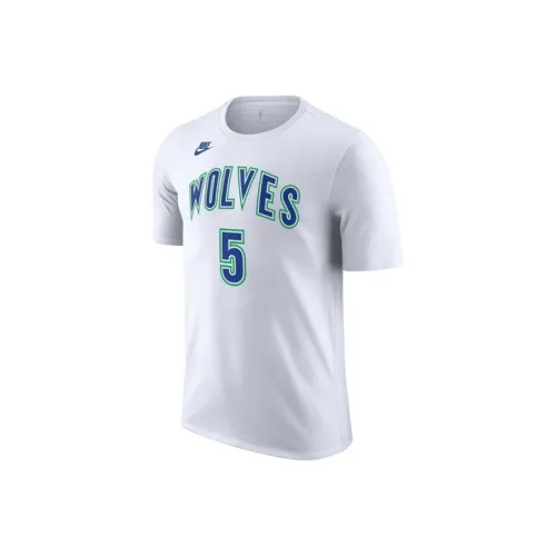 Nike T-Shirt Men's White 23-24 Season Minnesota Timberwolves Edwards Size 5