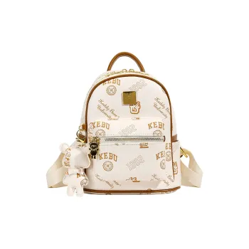 RIVMIND PU Backpack Regular Women's White/Black/Pink/Brown