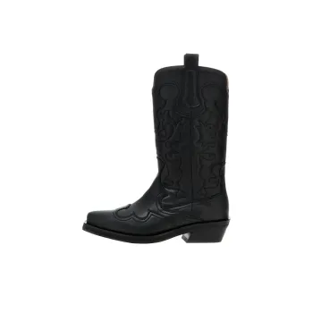 GANNI Western Ankle Boots Women's Black