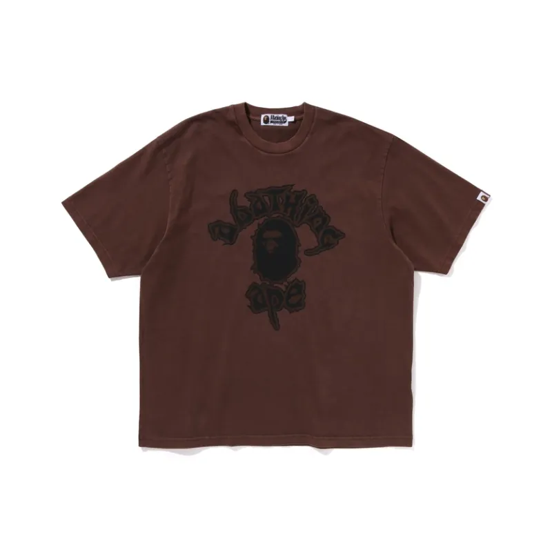 A BATHING APE Mad College Garment Dyed Relaxed Fit Tee-1