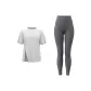 White Short-Sleeved Shirt+No Visible Seam Limestone
