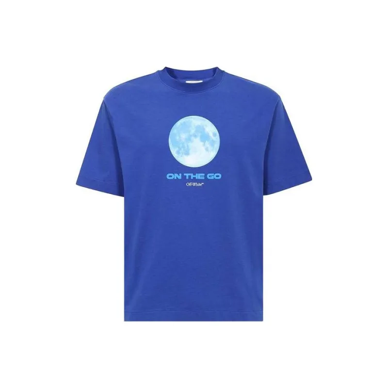 OFF WHITE Moon print Cotton T shirt-0