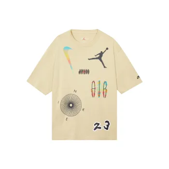 Jordan Drop Shoulder Sleeve T Shirt Men's Khaki