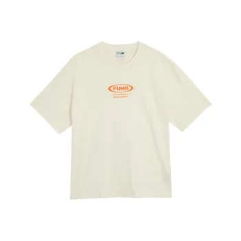 PUMA Drop Shoulder Sleeve T Shirt Unisex White
