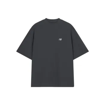 New Balance NB 100% Cotton T Shirt Unisex Charcoal Black
