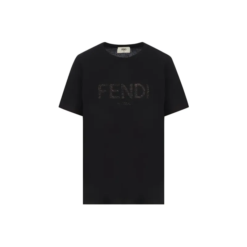 FENDI SS23 Regular T Shirt Men's Black-0