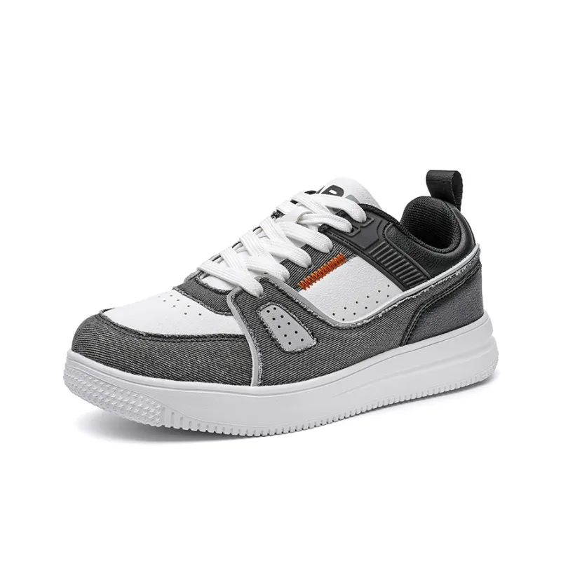 ABIDJAN Lightweight And Breathable Low Top Skateboard Shoes Unisex Denim Black-1