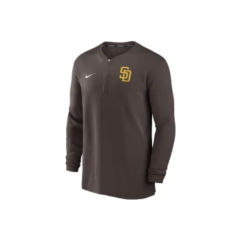 Nike San Diego Padres Authentic Collection Game Time Men's Nike Dri FIT Mlb 1/2 Zip Long Sleeve Top