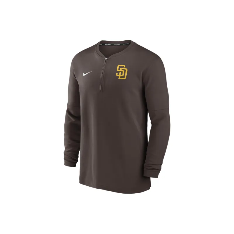 Nike San Diego Padres Authentic Collection Game Time Men's Nike Dri FIT Mlb 1/2 Zip Long Sleeve Top-0
