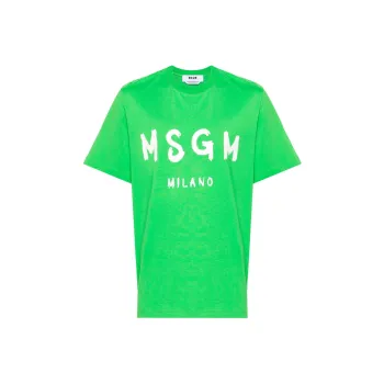 MSGM Logo print Cotton T shirt