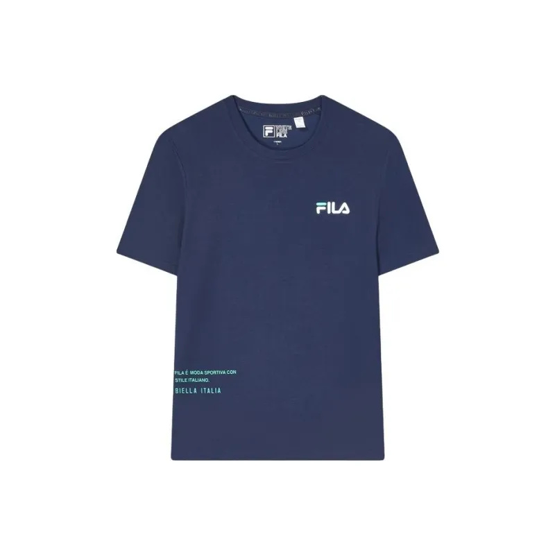 FILA T Shirt Men's Dark Ship Blue-0