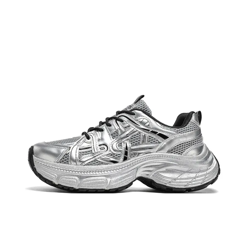 JEANSWEST Cushioning Height Increasing Lightweight Breathable Slip Resistant Low Top Chunky Sneakers Women's-1