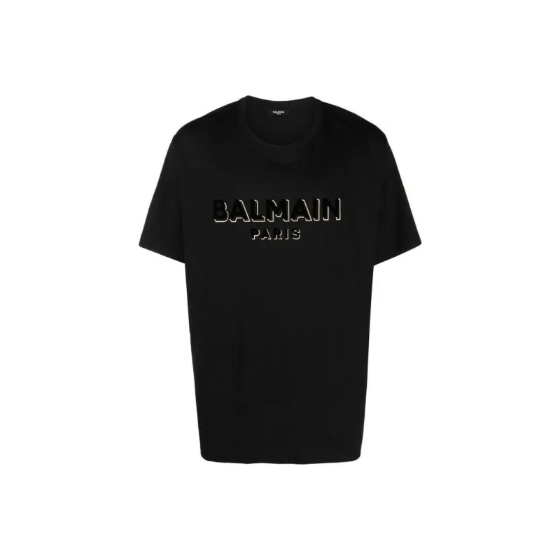 BALMAIN Logo Printed Crewneck T Shirt-0