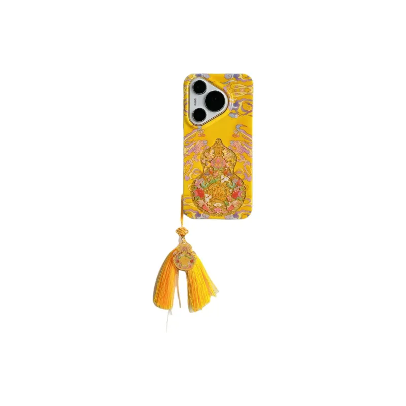 Sopi Acrylic Material Yellow Base Glitter Gourd Phone Cases Compatibility  Huawei Mate 70/60/50 Pro/Pura 70/70 Pro+-7