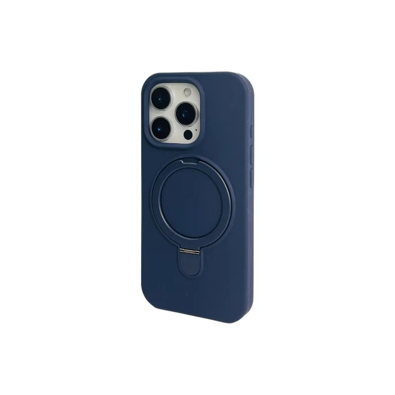Sopi Silicone Material Solid Color Magnetic Stand Phone Cases Compatible With IPhone 16/15 Pro Max/Apple 13/14 Pro/Max-17