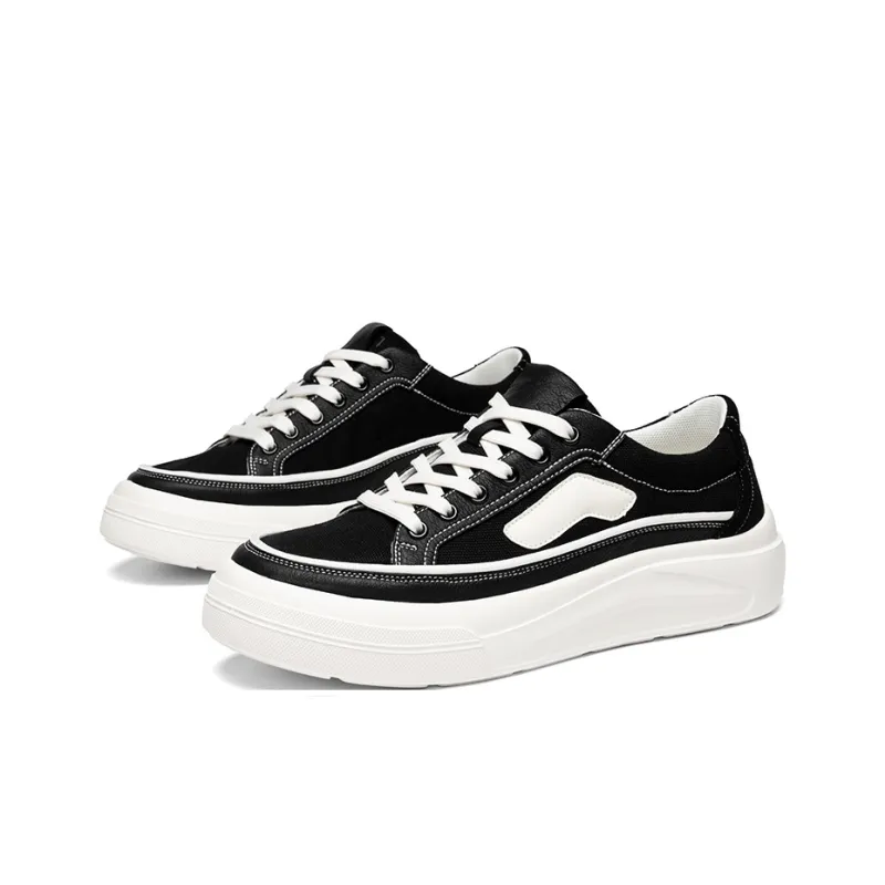 X ZONE VerSatile White Sneakers Campus Height Increasing Slip Resistant Low Top Skateboard Shoes Men's-2