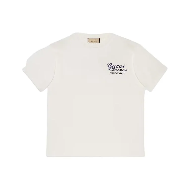GUCCI Logo-embroidered Cotton T-shirt-0