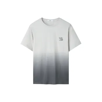 HLA T-Shirts Men Light Gray Gradient DM
