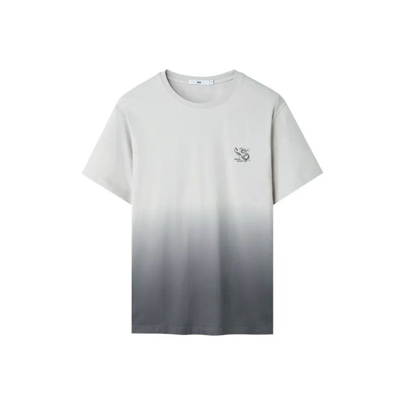 HLA T Shirts Men Light Gray Gradient DM-0