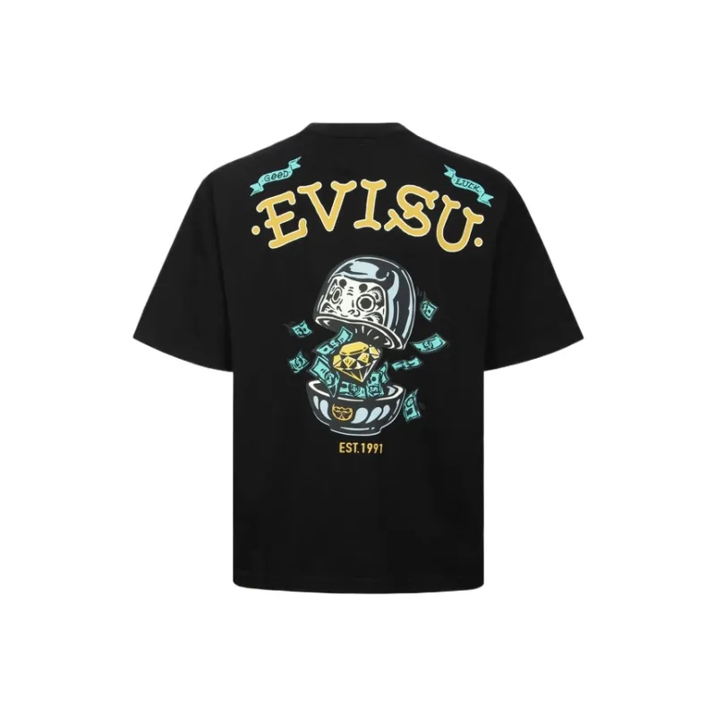 EVISU Diamond Daruma Cotton T-shirt-4