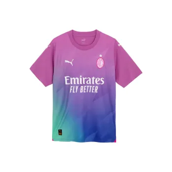 PUMA AC Milan T Shirts Men Pink Electric Blue 03