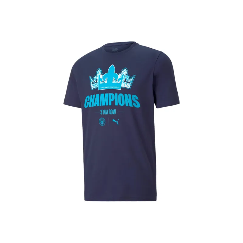 PUMA Manchester City T Shirts Men Blue-0