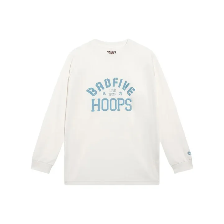 LiNing Sports Basketball Collection Drop Shoulder Sleeve T Shirt Men's White-0