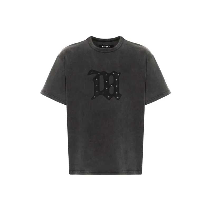 Misbhv Stud-embellished Faded T-shirt-0