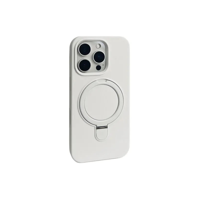Sopi Silicone Material Solid Color Magnetic Stand Phone Cases Compatible With IPhone 16/15 Pro Max/Apple 13/14 Pro/Max-11