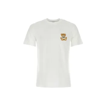 MOSCHINO Logo Embroidered Crewneck T Shirt