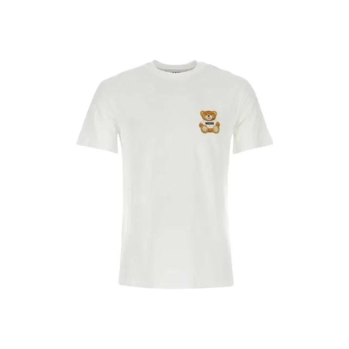 MOSCHINO Logo Embroidered Crewneck T Shirt-0