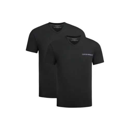 EMPORIO ARMANI T Shirt Black Men's 2 Pack